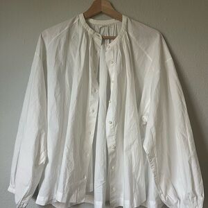 Dôen Jane Blouse in Salt Poplin